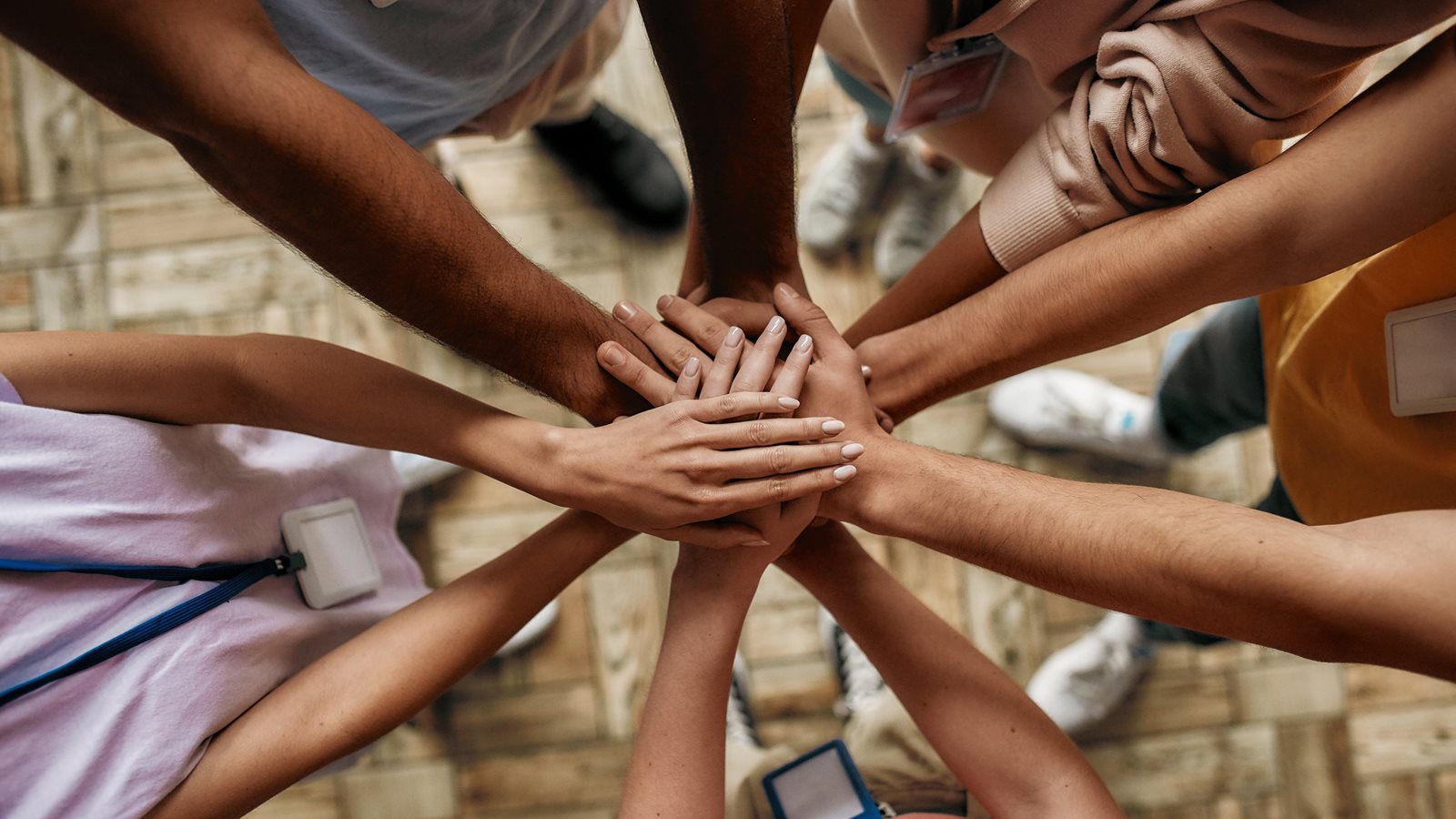 Hands Touching in a Circle